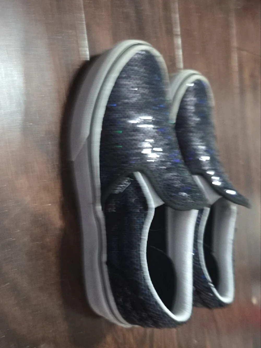 Vans Kids Black Sequin Slip-On Sneakers
